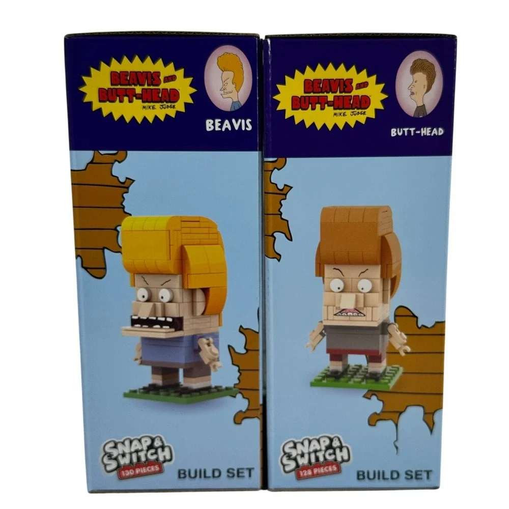 Beavis and‎ Butt-Head Snap & Switch Build Set Lot of 2 Well Played Toys MTV New